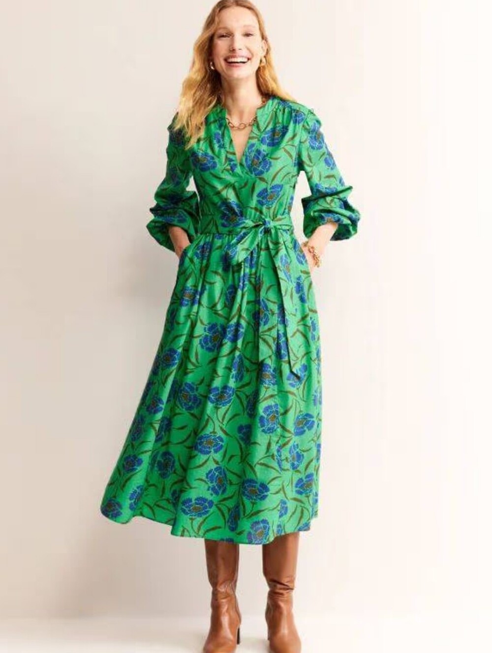 BODEN Jen Cotton Midi Dress Lightweight Size 10